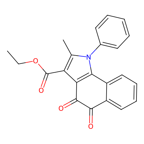 Ethyl 2-methyl-4,5-dioxo-1-phenylbenzo[g]indole-3-carboxylate structure