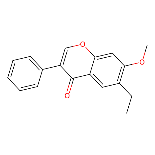 6-ethyl-7-methoxy-3-phenyl-4H-chromen-4-one structure