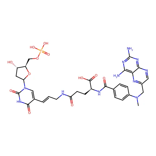 甲氨蝶呤盐 5-氨基烯丙基-2''-脱氧尿苷 5''-单磷酸盐 structure