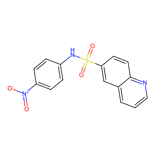 N-(4-nitrophenyl)quinoline-6-sulfonamide structure