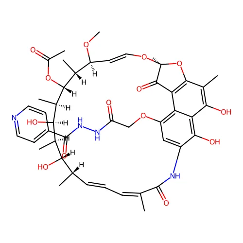 利福霉素B 2-(4-吡啶甲酰基)酰肼 structure
