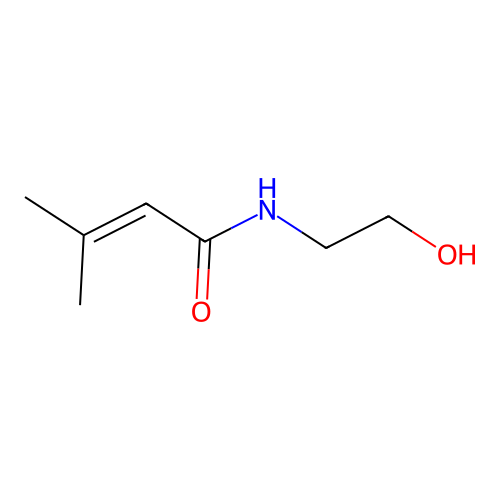 N-(2-羟基乙基)-3-甲基丁-2-烯酰胺 structure