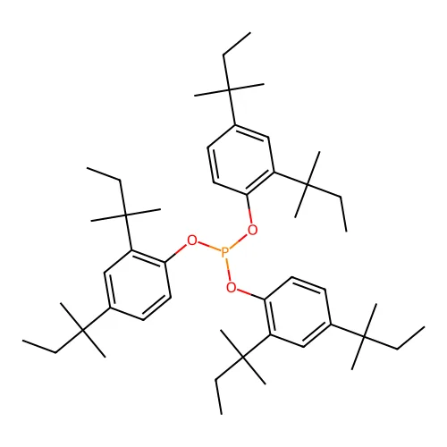 三[2,4-双(2-甲基丁烷-2-基)苯基] 磷亚酸盐 structure