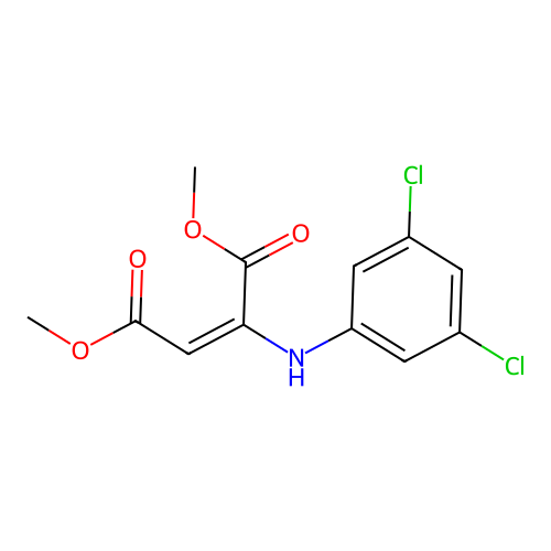 dimethyl (E)-2-(3,5-dichloroanilino)but-2-enedioate structure