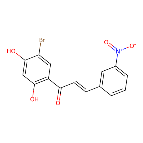 2-Propen-1-one, 1-(5-bromo-2,4-dihydroxyphenyl)-3-(3-nitrophenyl)- structure