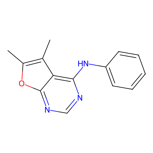 5,6-dimethyl-N-phenylfuro[2,3-d]pyrimidin-4-amine structure