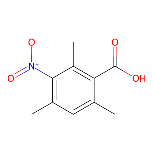 2,4,6-Trimethyl-3-nitrobenzoic acid structure