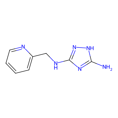3-N-(pyridin-2-ylmethyl)-1H-1,2,4-triazole-3,5-diamine structure