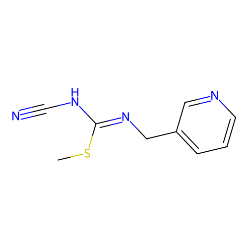 N-pyrid-3-ylmethyl-N'-cyano-S-methylisothiourea structure