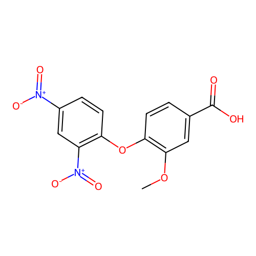 4-(2,4-Dinitrophenoxy)-3-methoxybenzoic acid structure