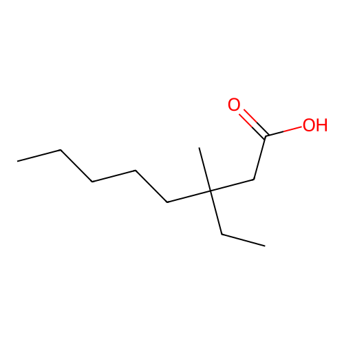 2-Methyl-2-ethylheptanecarboxylic acid structure