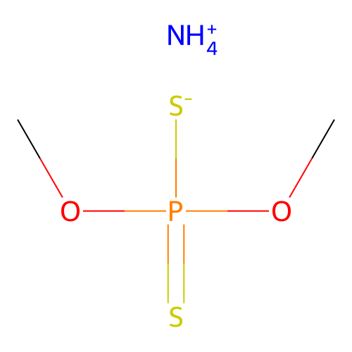 Ammonium O,O-dimethyl dithiophosphate structure