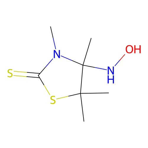 4-(Hydroxyamino)-3,4,5,5-tetramethyl-1,3-thiazolidine-2-thione structure