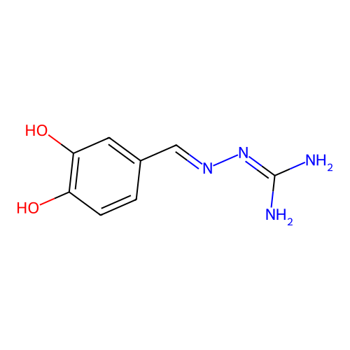 3,4-Dihydroxybenzaldehyde guanylhydrazone structure