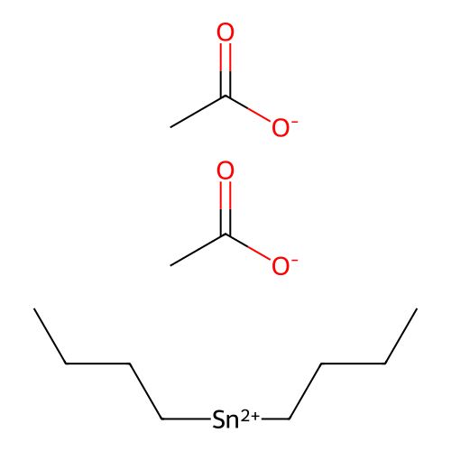 Di-n-butyl diacetoxy tin structure
