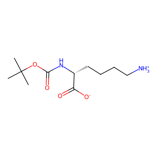 (2R)-6-azaniumyl-2-[(2-methylpropan-2-yl)oxycarbonylamino]hexanoate structure