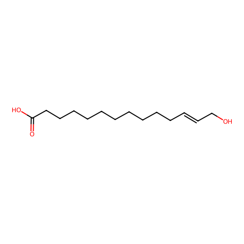 14-Hydroxy-12-tetradecenoic acid structure