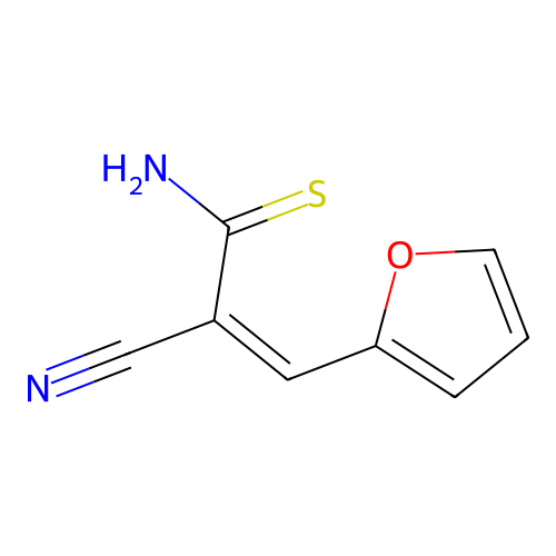 (Z)-2-cyano-3-(furan-2-yl)prop-2-enethioamide structure