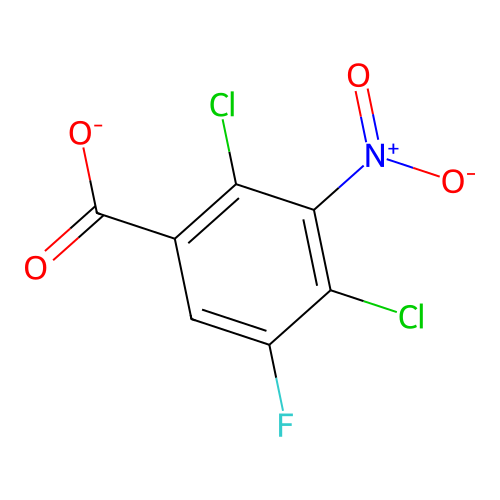 2,4-Dichloro-5-fluoro-3-nitrobenzoate structure