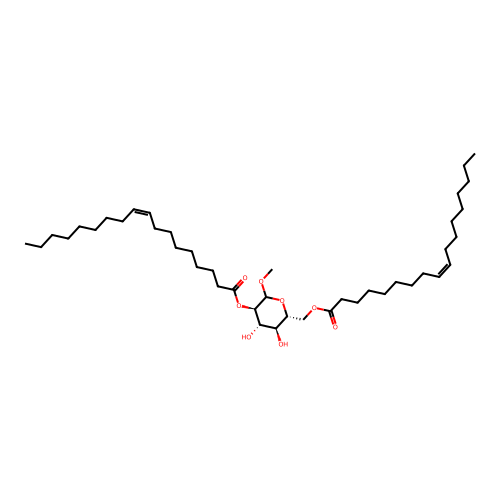 Glucopyranoside, methyl, 2,6-dioleate structure