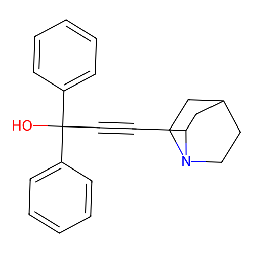 3-(1-Azabicyclo[2.2.2]oct-2-yl)-1,1-diphenylprop-2-yn-1-ol structure