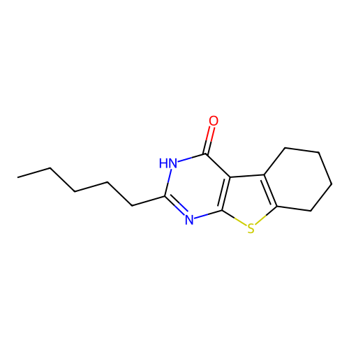2-Pentyl-5,6,7,8-tetrahydro[1]benzothieno[2,3-d]pyrimidin-4-ol structure