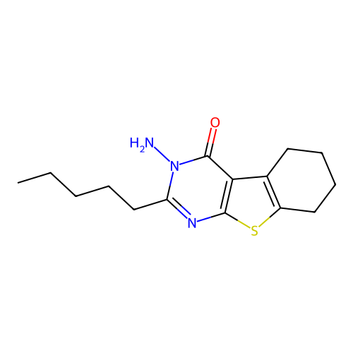 3-Amino-2-pentyl-5,6,7,8-tetrahydro-[1]benzothiolo[2,3-d]pyrimidin-4-one structure