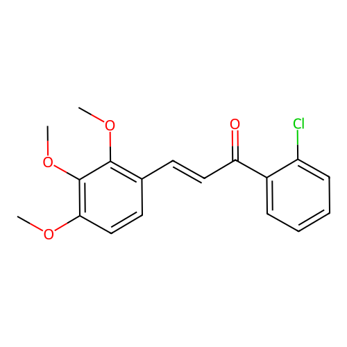 (2E)-1-(2-Chlorophenyl)-3-(2,3,4-trimethoxyphenyl)prop-2-en-1-one structure