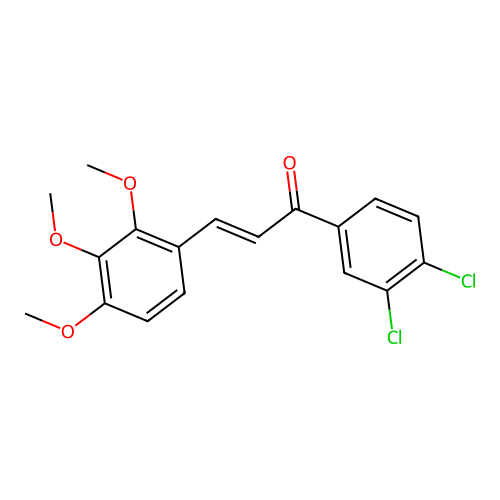 (2E)-1-(3,4-Dichlorophenyl)-3-(2,3,4-trimethoxyphenyl)prop-2-en-1-one structure