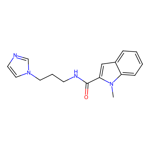 1h-Indole-2-carboxamide,n-[3-(1h-imidazol-1-yl)propyl]-1-methyl- structure