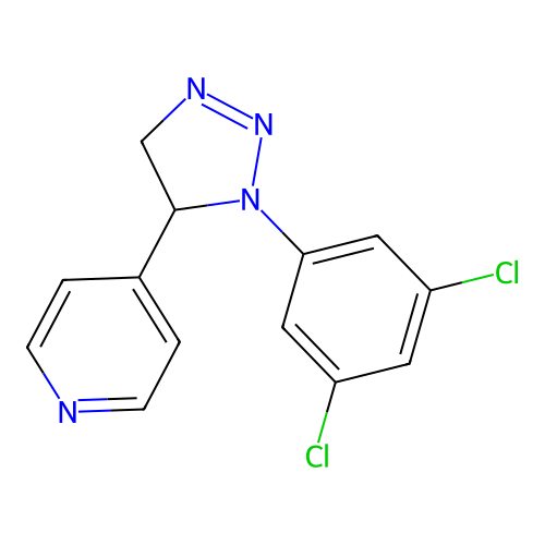 Pyridine, 4-[1-(3,5-dichlorophenyl)-4,5-dihydro-1H-1,2,3-triazol-5-yl]- structure