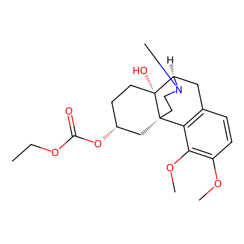 Ethyl 14-hydroxy-3,4-dimethoxy-17-methylmorphinan-6-yl carbonate structure