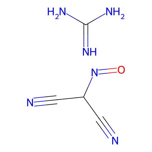 Guanidine;2-nitrosopropanedinitrile structure