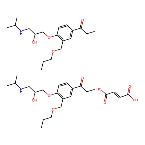 (E)-丁-2-烯二酸;双(1-[4-[2-羟基-3-(异丙基氨基)丙氧基]-3-(丙氧基甲基)苯基]丙烷-1-酮) structure