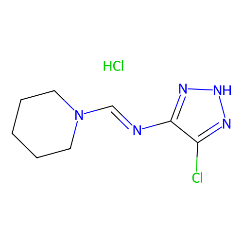 1-((5-Chloro-1H-1,2,3-triazol-4-yl)iminomethyl)piperidine monohydrochloride structure