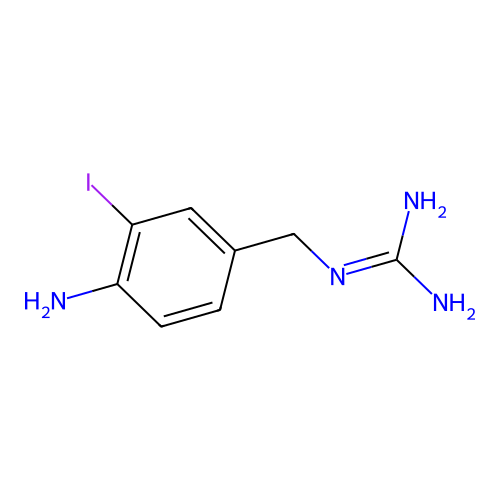 3-Iodo-4-aminobenzylguanidine structure