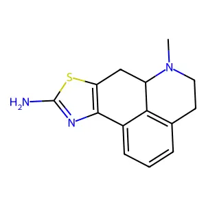 9-amino-6-methyl-5,6,6a,7-tetrahydro-4H-benzo-(de)thiazolo(4,5-g)quinoline structure