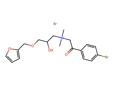 Benzeneethanaminium, 4-bromo-N-(3-(2-furanylmethoxy)-2-hydroxypropyl)-N,N-dimethyl-beta-oxo-,bromide structure
