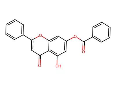 5,7-Dihydroxyflavone 7-benzoate structure