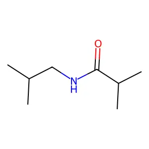 Propanamide, N-isobutyl-2-methyl structure