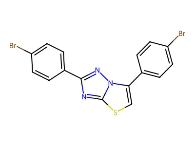 2,6-Bis(4-bromophenyl)[1,3]thiazolo[3,2-b][1,2,4]triazole structure