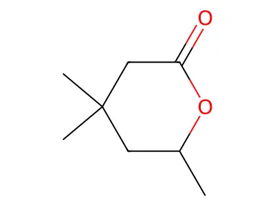 2H-Pyran-2-one, tetrahydro-4,4,6(or 4,6,6)-trimethyl- structure