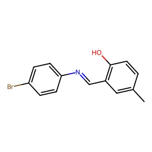 Phenol, 2-[[(4-bromophenyl)imino]methyl]-4-methyl- structure