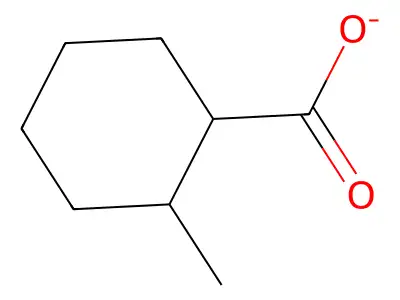 2-Methylcyclohexane-1-carboxylate structure