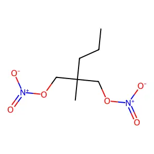 2-甲基-2-丙基丙烷-1,3-二基二硝酸酯 structure