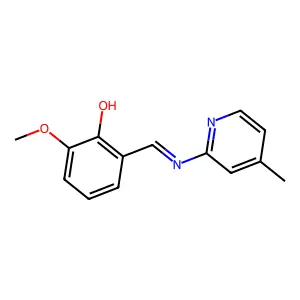 6-Methoxy-alpha-(4-methyl-2-pyridylimino)-O-cresol structure