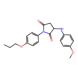 3-[(4-Methoxyphenyl)amino]-1-(4-propoxyphenyl)pyrrolidine-2,5-dione structure