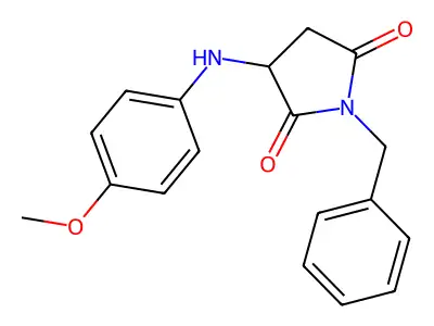 1-Benzyl-3-(4-methoxyanilino)pyrrolidine-2,5-dione structure