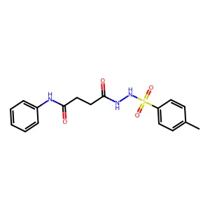4-{2-[(4-methylphenyl)sulfonyl]hydrazino}-4-oxo-N-phenylbutanamide structure