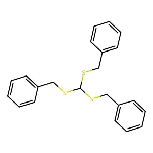 bis(benzylsulfanyl)methylsulfanylmethylbenzene structure